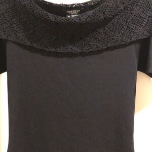 Rare Find - Karen Kane Lifestyle Vintage Black Short Sleeve Top - Medium
